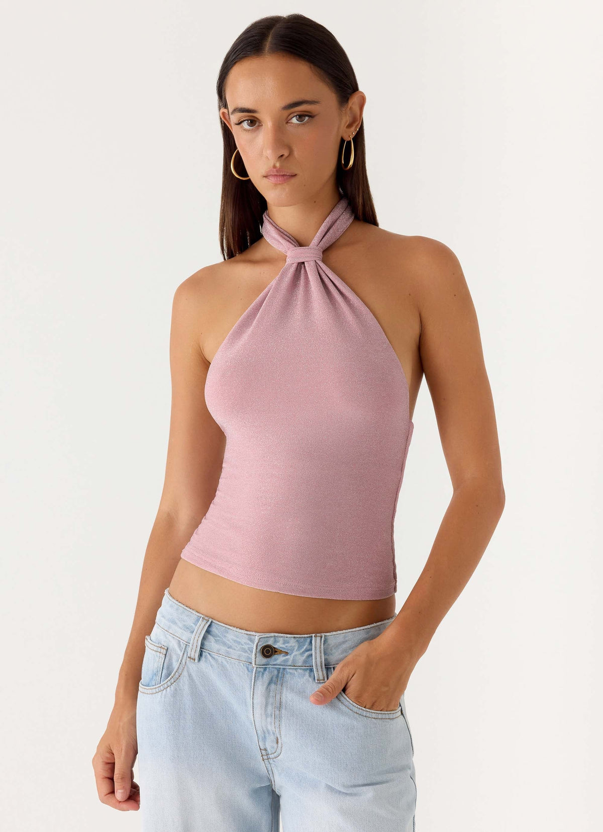 Amber Light Top Pink