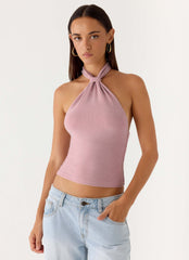 Amber Light Top Pink