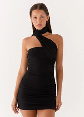Breaking News Micro Mini Dress Black