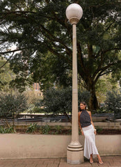 Buffy Maxi Skirt White Polkadot