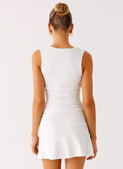 Cherry Sky Mini Dress White