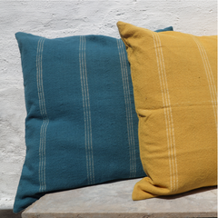 BK Indigo / Shell Handwoven Pillow Cover