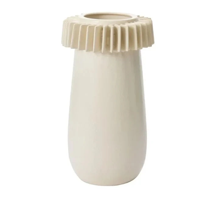 Bolero Ceramic Ribbed Vase