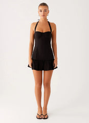 Cheryl Bustier Mini Dress Black