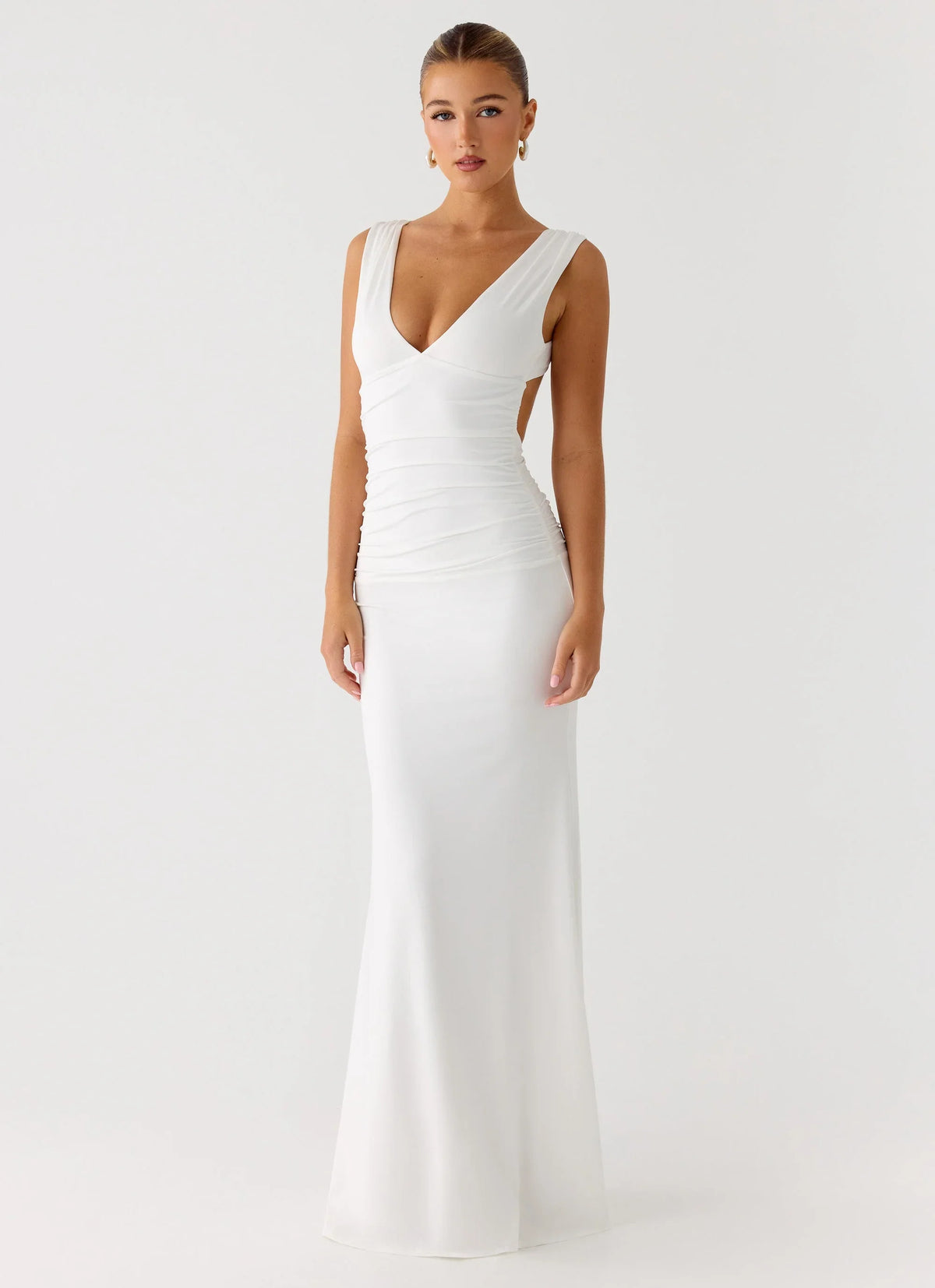 Cherry Sky Maxi Dress White