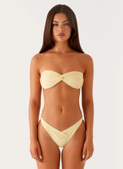 Delta Bandeau Bikini Top Lemon