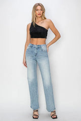 Hazel Blues® |  RISEN High Rise Straight Jeans