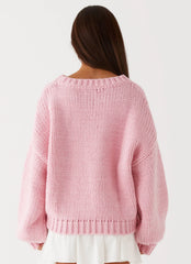 Costella Knit Sweater Pink