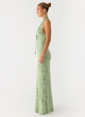 Ask You Twice Maxi Dress Blurred Lime