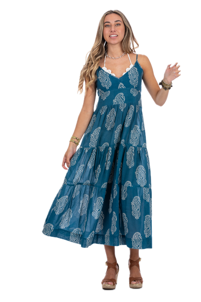 Camilla Kashmir Blue Summer Dress