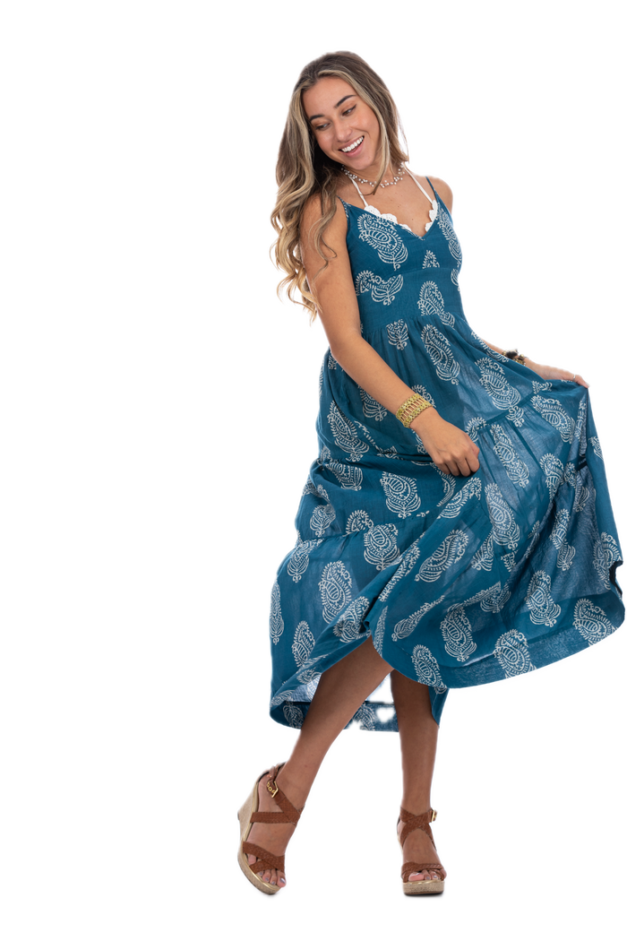 Camilla Kashmir Blue Summer Dress
