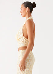 Bling It On Cowl Top Ivory