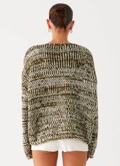 Darla Oversized Knit Jumper Khaki