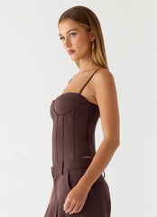 Ania Corset Top Chocolate