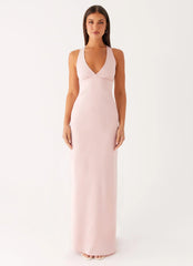 Desi Halterneck Maxi Dress Pink