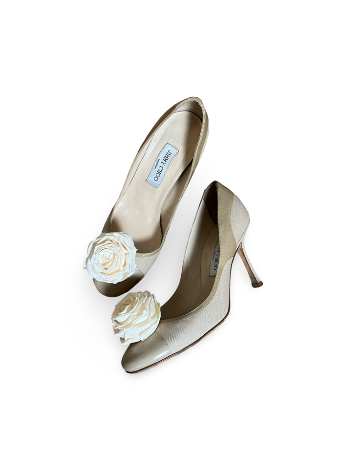 Jimmy Choo | cream & beige pump | US 8.5
