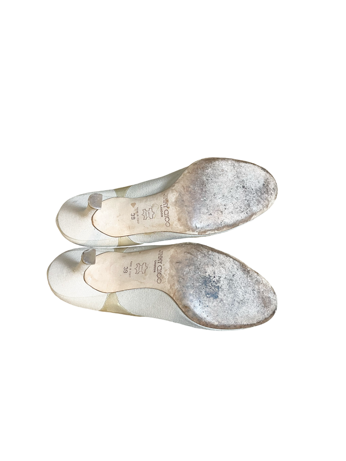 Jimmy Choo | cream & beige pump | US 8.5