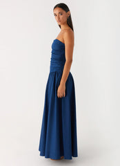 Carmel Denim Maxi Dress Indigo