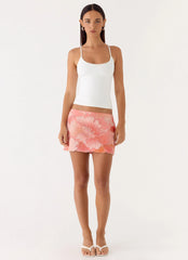 Dayna Mini Skirt Coral