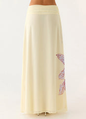 Blushing Bloom Maxi Skirt Violet Blossom