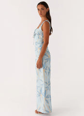Cosmic Love Ruched Maxi Dress Opulent Blue