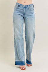 Hazel Blues® | Judy Blue Mr Release Hem Wide Leg Jeans