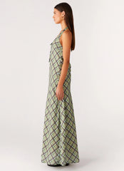 Coralie Maxi Dress Cedar Check