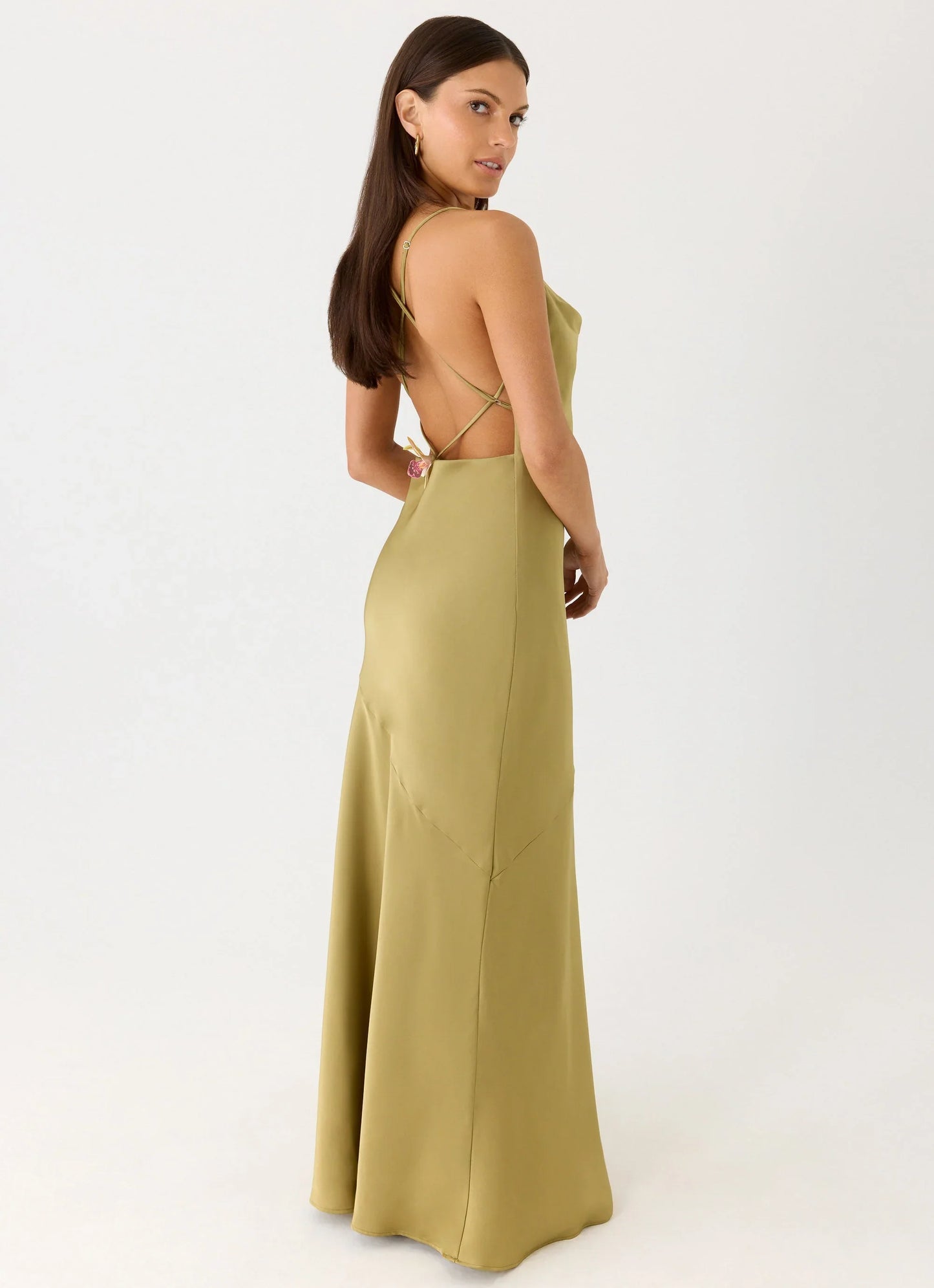 Darius Maxi Dress Green Olive