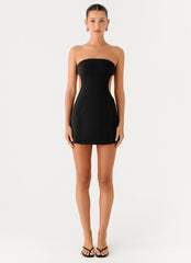 Antalya Strapless Mini Dress Black