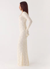 Astoria Long Sleeve Maxi Dress Ivory