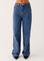 Back Again Straight Leg Denim Jeans True Blue