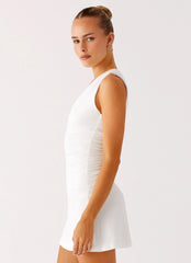 Cherry Sky Mini Dress White