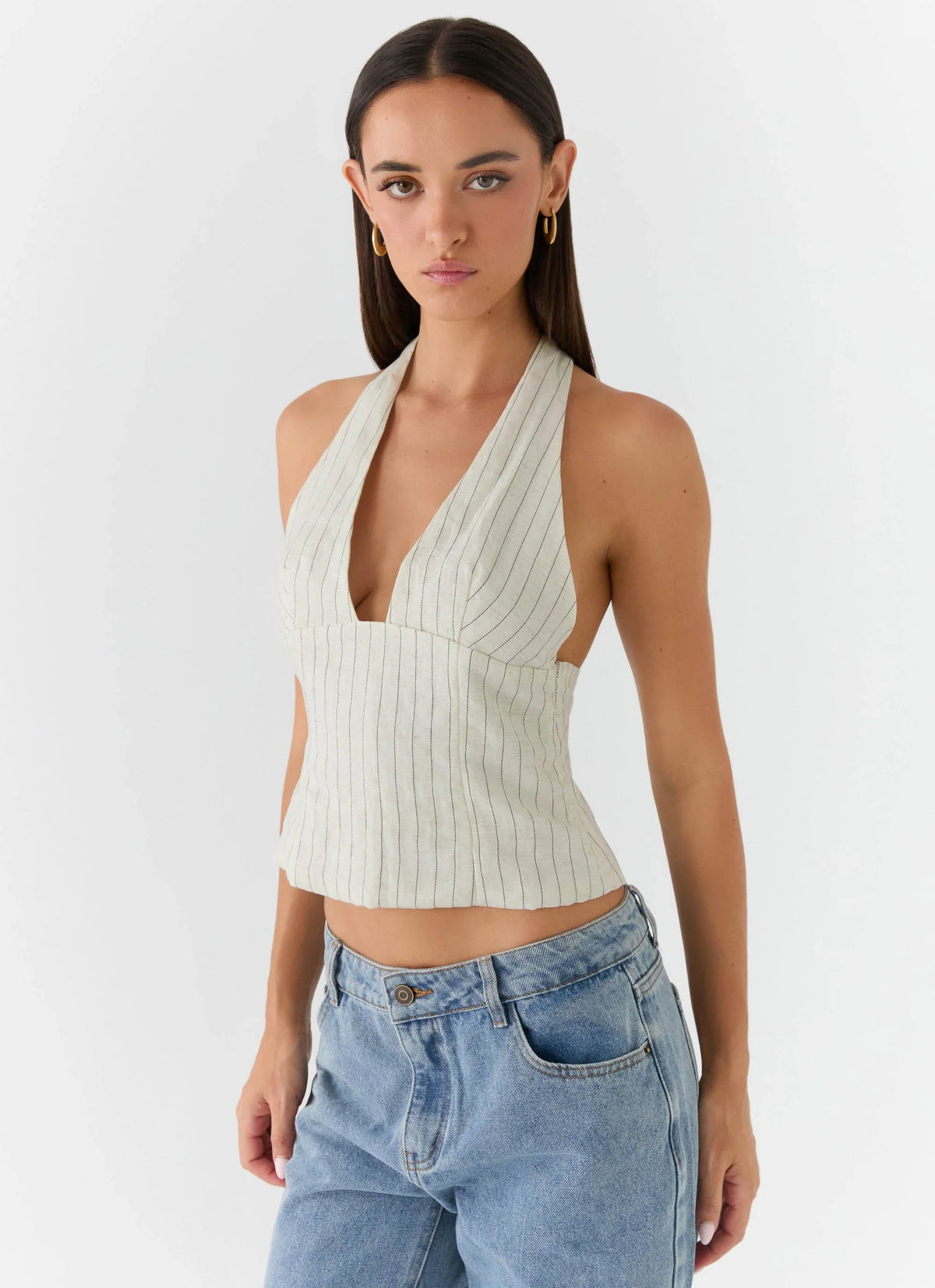 Amiera Halter Top Desert Stripe