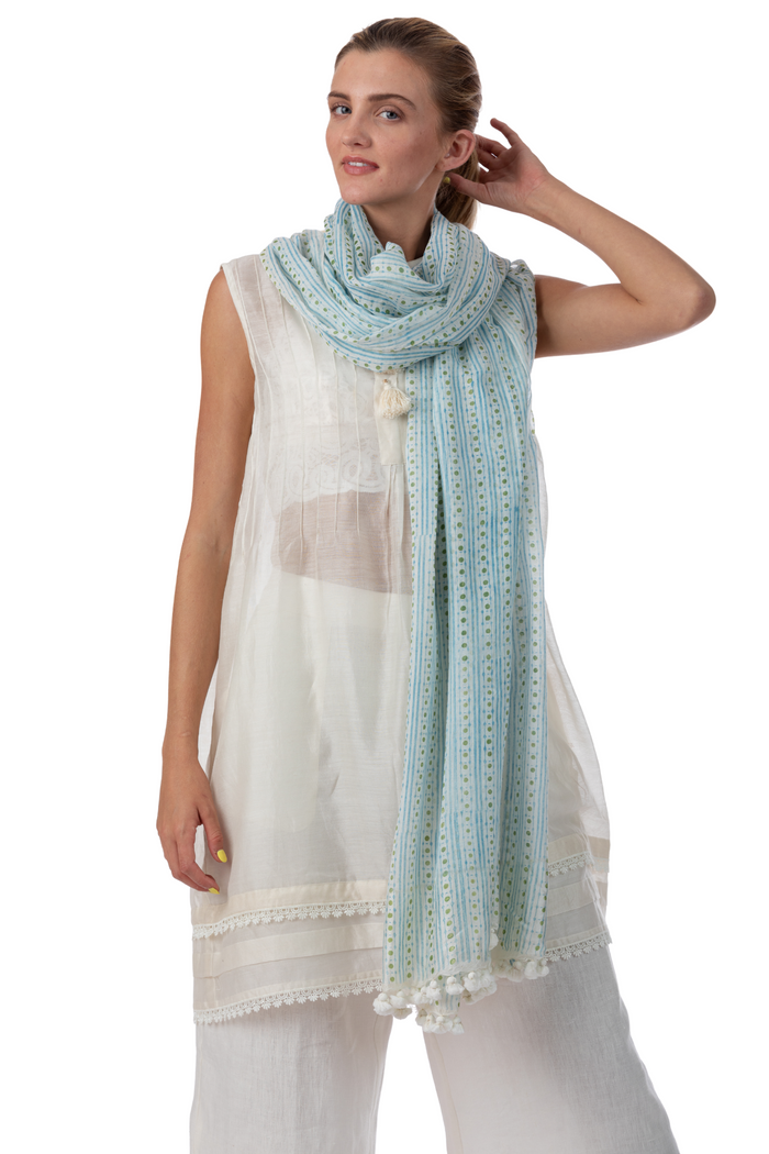 Dora Blue Green Scarf