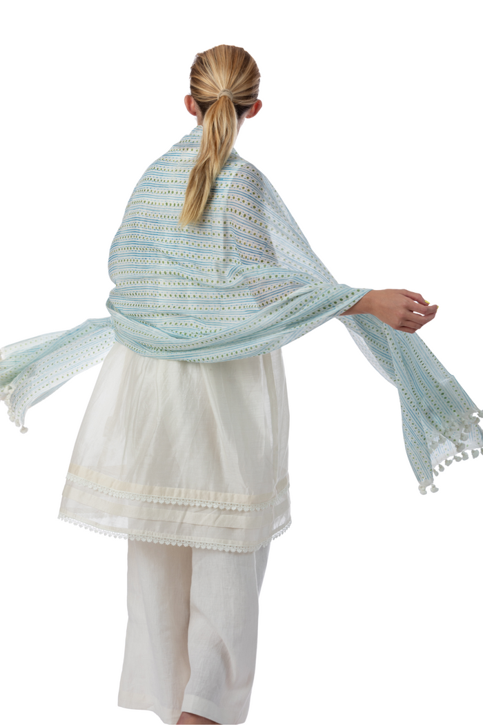 Dora Blue Green Scarf