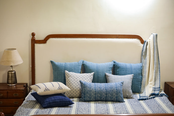 Dora Indigo Decorative Pillow Cover