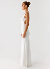 Cherry Sky Maxi Dress White