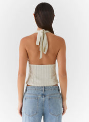 Amiera Halter Top Desert Stripe