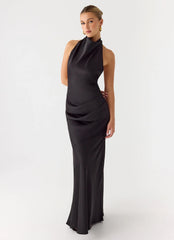 Back To Life Halter Maxi Dress Black