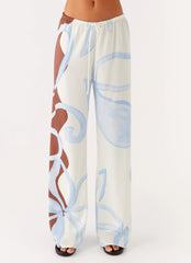 Deacon Low Rise Pants Bloom Wave Print