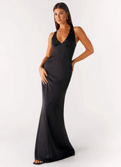 Desi Halterneck Maxi Dress Black