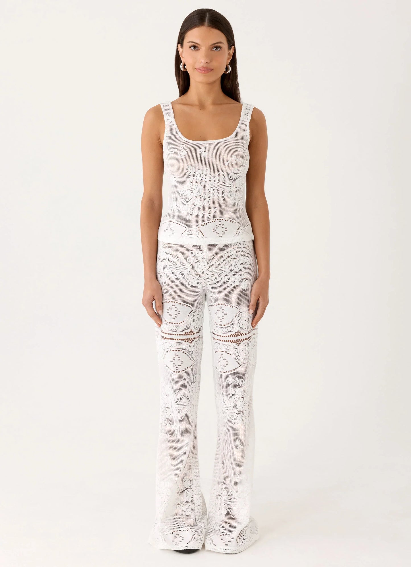 Bosten Low Rise Pants White