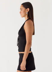Ask You Twice Top Black
