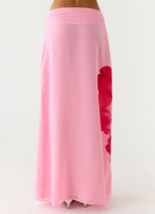 Blushing Bloom Maxi Skirt Baby Pink