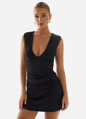 Cherry Sky Mini Dress Black