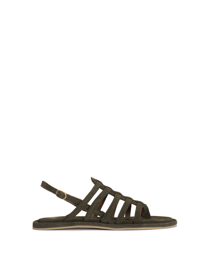 Els 10 covered Calf suede Moss green - Anonymous Copenhagen