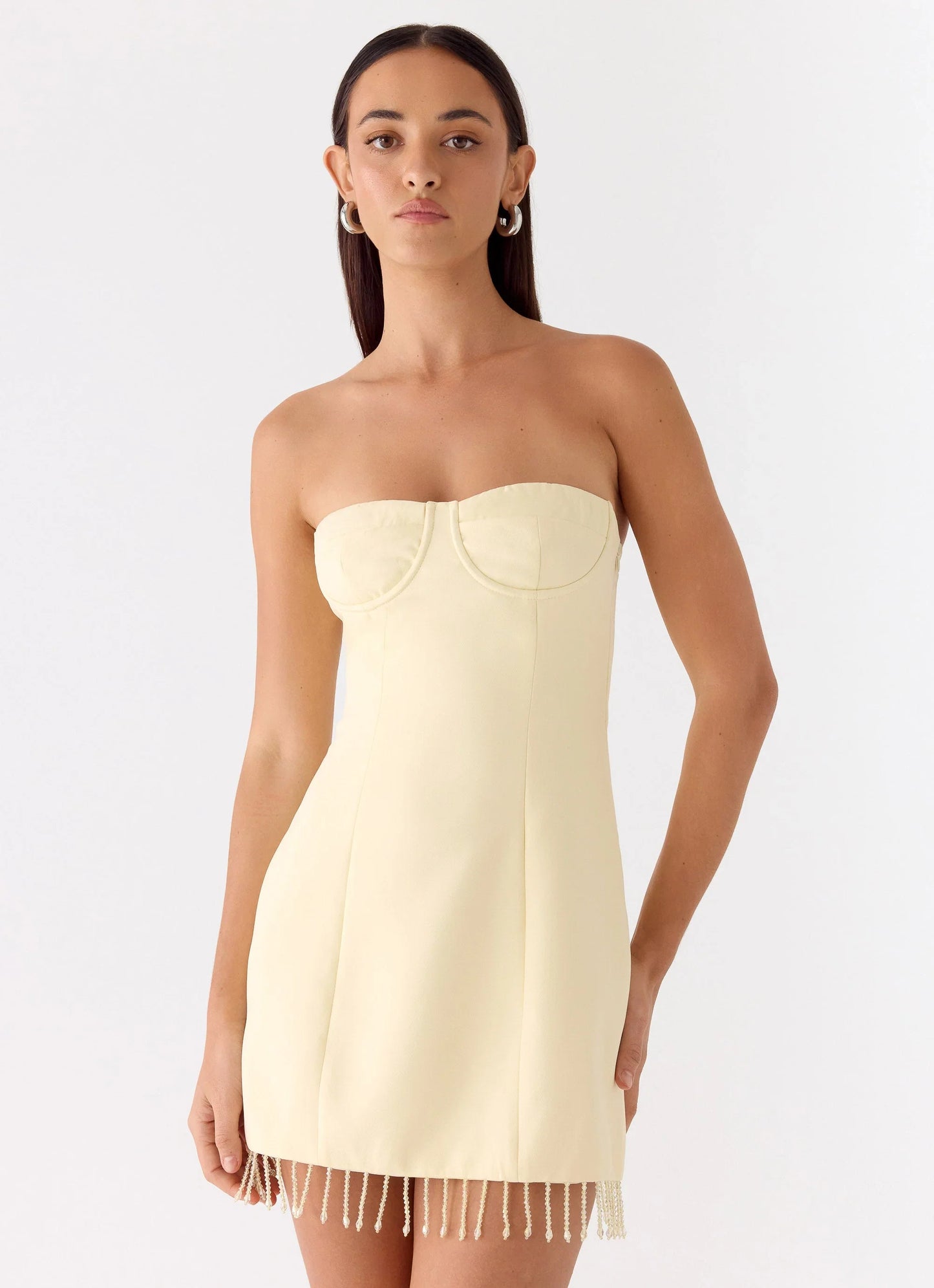 Arista Strapless Mini Dress Yellow