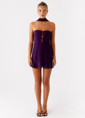 Avenue Mini Dress Plum