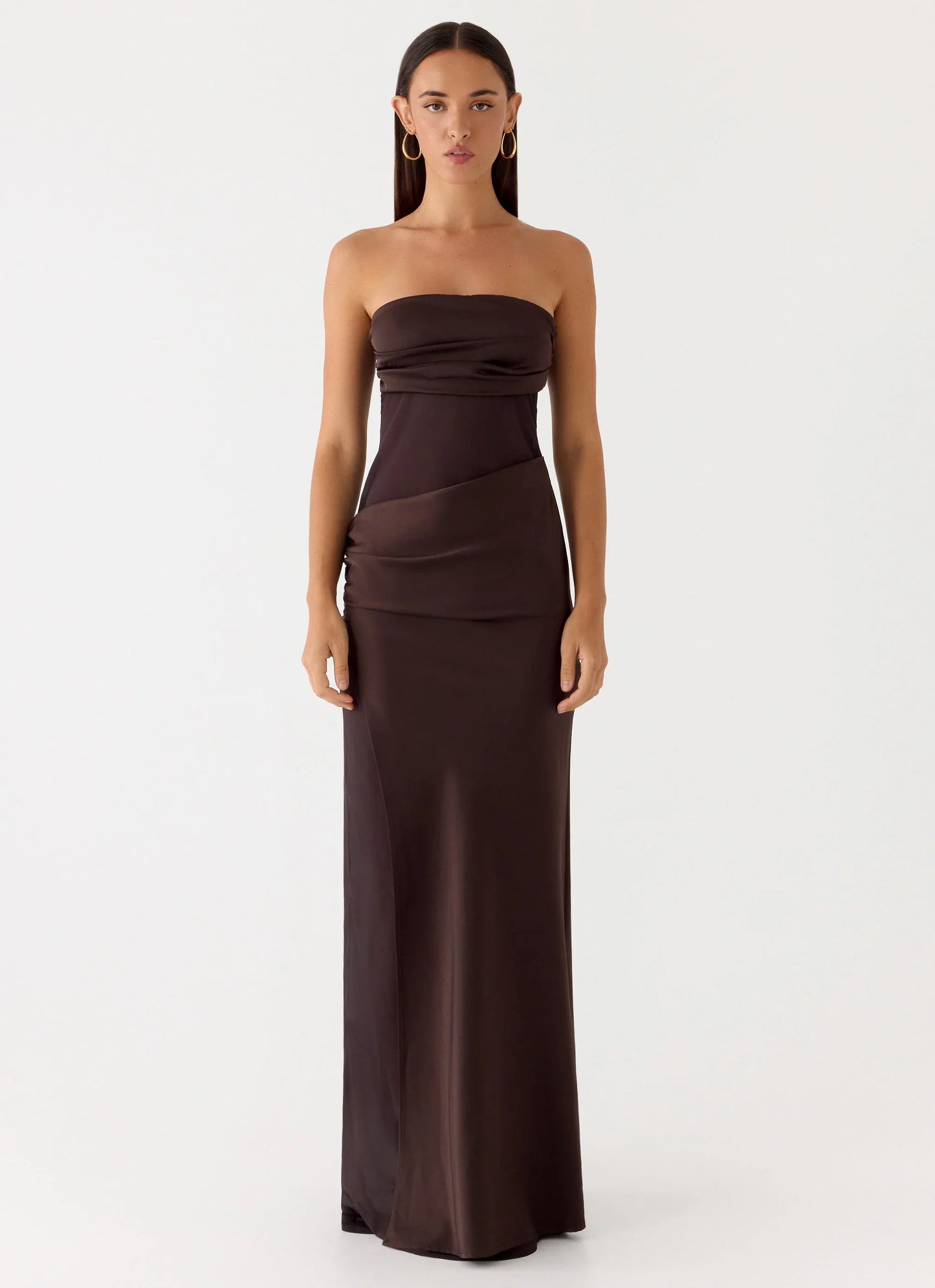 Champagne Skies Maxi Dress Chocolate