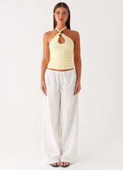 Bille Low Rise Pants White